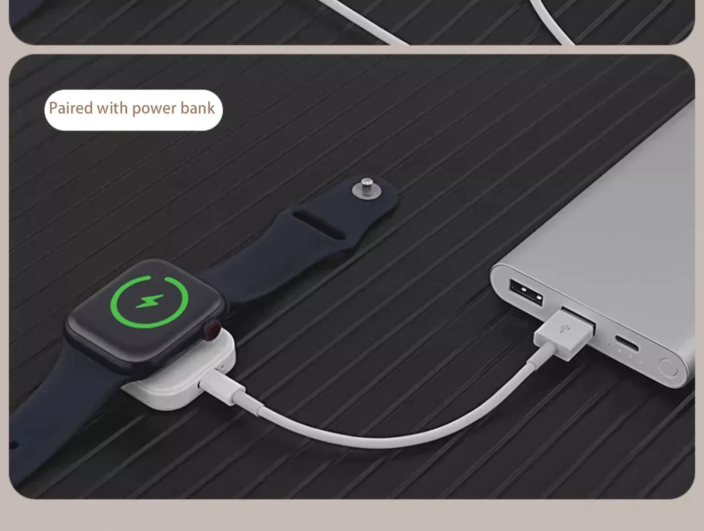 Tragbar, Magnetisch Drahtloses Schnellladegerät für die Apple Watch: Series 9 8 7 6 5 SE Type C, für Apple Watch Series 6 5 3 2 1