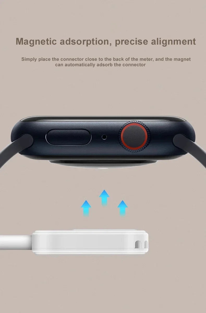 Tragbar, Magnetisch Drahtloses Schnellladegerät für die Apple Watch: Series 9 8 7 6 5 SE Type C, für Apple Watch Series 6 5 3 2 1