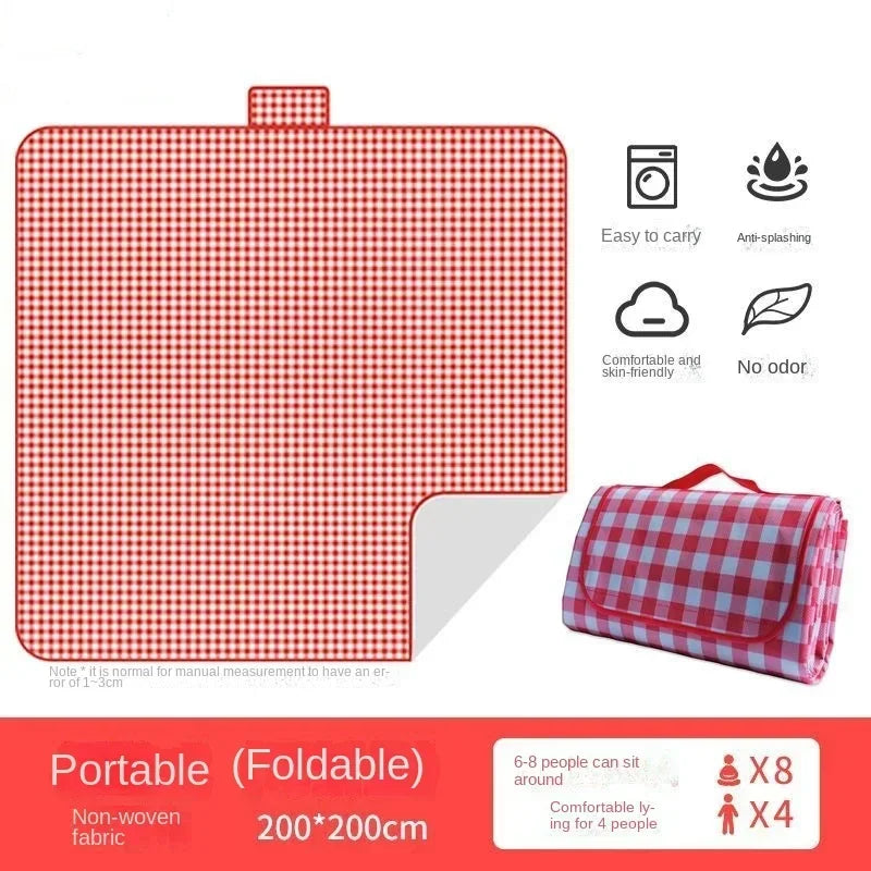 Picknickdecke zusammengepackt als Tasche