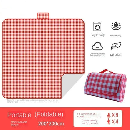Picknickdecke zusammengepackt als Tasche