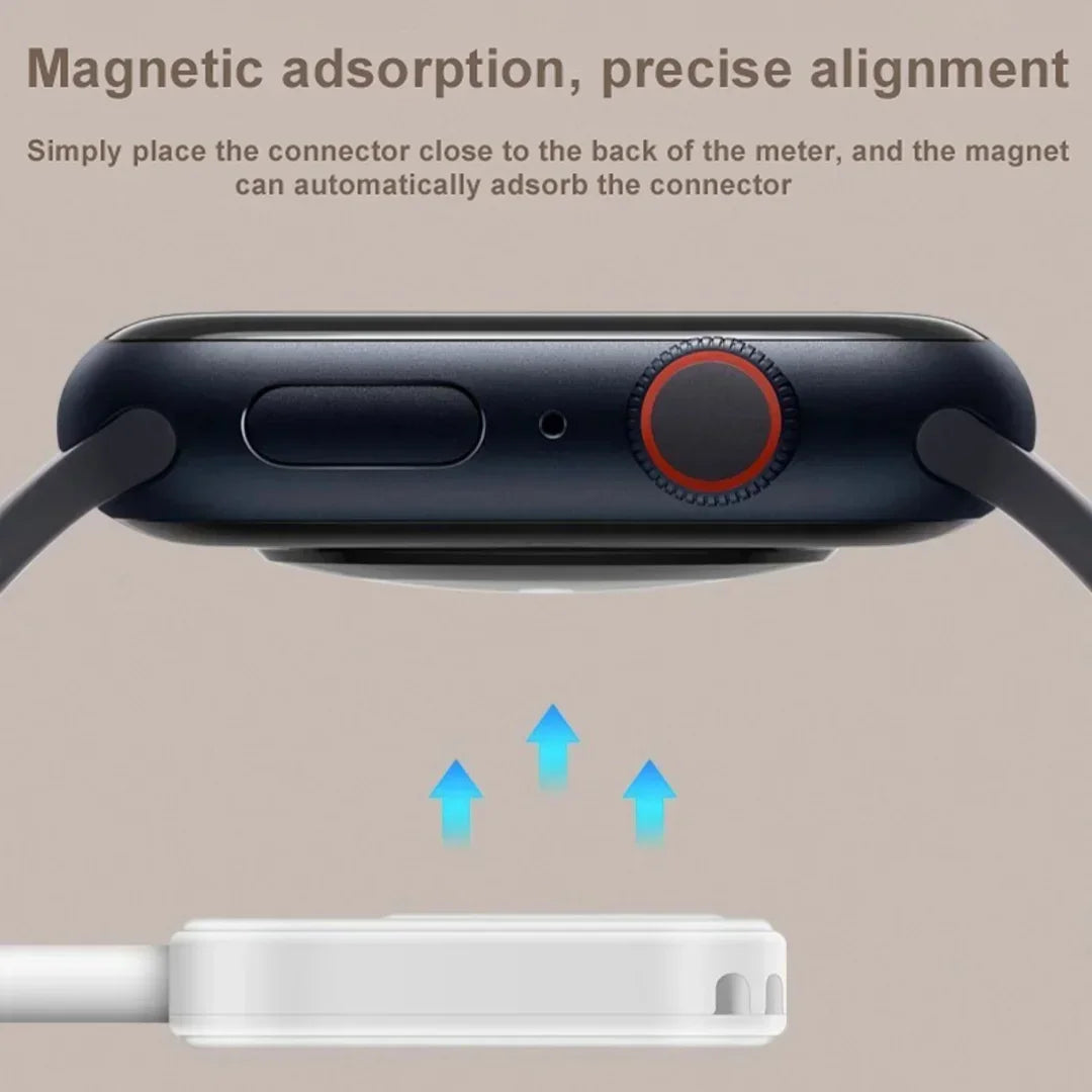 Tragbar, Magnetisch Drahtloses Schnellladegerät für die Apple Watch: Series 9 8 7 6 5 SE Type C,  für Apple Watch Series 6 5 3 2 1